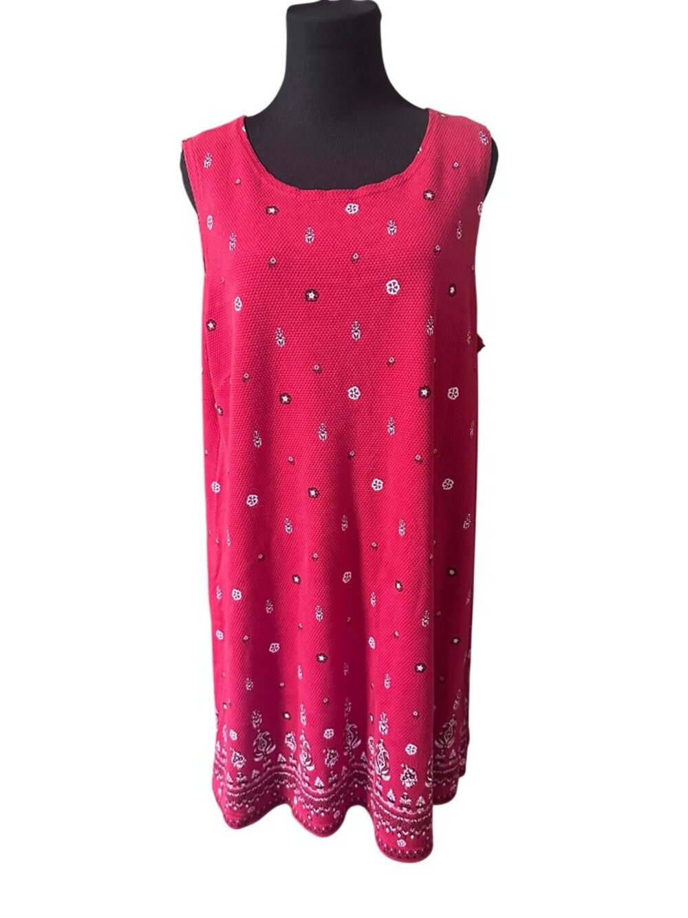 Carolina Colours Plus red black and white bandana dress size 22W